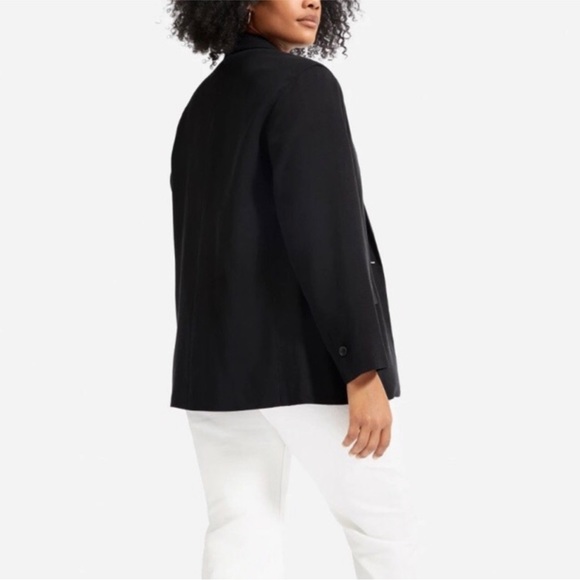 NWT EVERLANE | Black The Easy One Button Blazer - Picture 3 of 11